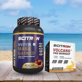 Scitron Nitro Series HYPER MASS GAINER 900g with Scitron Volcano Pre Workout - 150g
