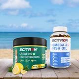Scitron Creatine Monohydrate with Scitron Omega-3 Fish Oil Omega 60 Capsules