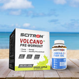 Scitron Volcano Pre Workout 150g with Scitron Omega 3 Fish Oil 60 Capsules