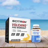 Scitron Volcano Pre Workout 150g with Scitron Omega 3 Fish Oil 60 Capsules
