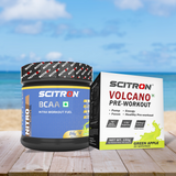 Scitron Nitro Series BCAA  Green Apple 210g With Scitron Volcano Pre Workout 150g