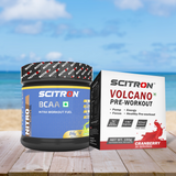 Scitron Nitro Series BCAA  Green Apple 210g With Scitron Volcano Pre Workout 150g
