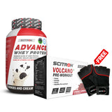 Scitron Advance Whey Protein (1KG) with Volcano Pre-Workout