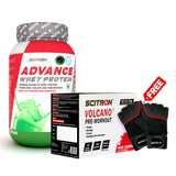 Scitron Advance Whey Protein (1KG) with Volcano Pre-Workout