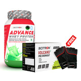 Scitron Advance Whey Protein (1KG) with Volcano Pre-Workout