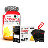 Scitron Advance Whey Protein (1KG) with Volcano Pre-Workout