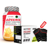 Scitron Advance Whey Protein (1KG) with Volcano Pre-Workout