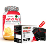 Scitron Advance Whey Protein (1KG) with Volcano Pre-Workout