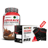 Scitron Advance Whey Protein (1KG) with Volcano Pre-Workout