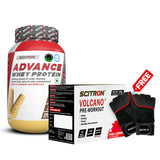 Scitron Advance Whey Protein (1KG) with Volcano Pre-Workout