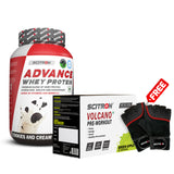 Scitron Advance Whey Protein (1KG) with Volcano Pre-Workout