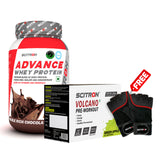 Scitron Advance Whey Protein (1KG) with Volcano Pre-Workout