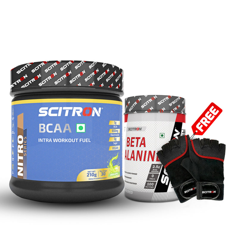 Scitron Nitro Series Vegan BCAA Intra Workout Fuel with Beta Alanine ( Intra Workout Combo)