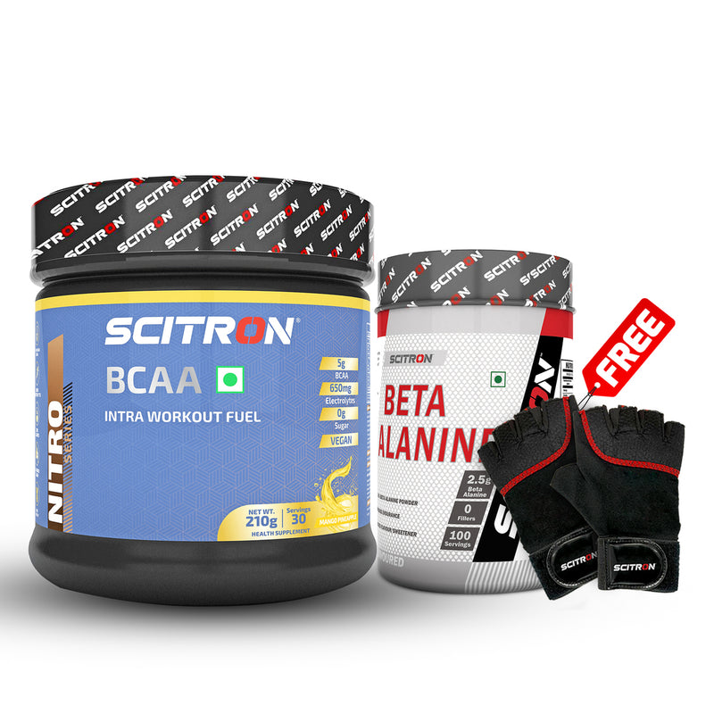 Scitron Nitro Series Vegan BCAA Intra Workout Fuel with Beta Alanine ( Intra Workout Combo)