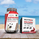Scitron Advance whey Cookies and Cream 1Kg With Scitron Volcano Pre Workout 150g