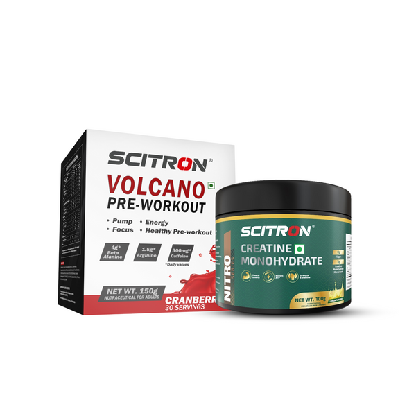 Creatine Monohydrate Lemon with Volcano Pre workout