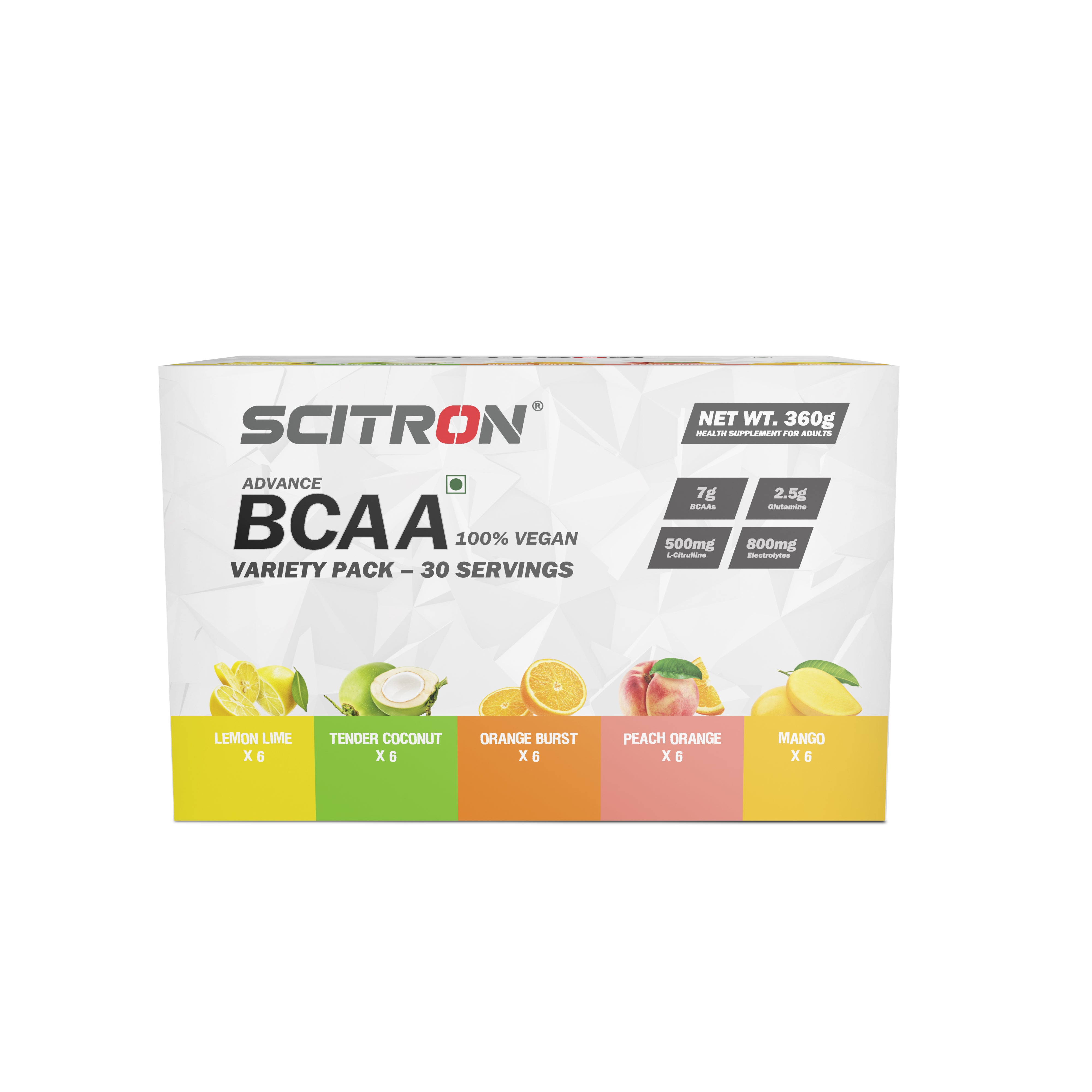 Scitron Advanced BCAA 5 Flavour Variety Box | Best Flavoured BCAA