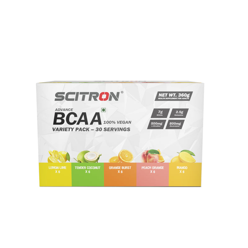 Scitron Advanced BCAA 5 Flavour Variety Box | Best Flavoured BCAA