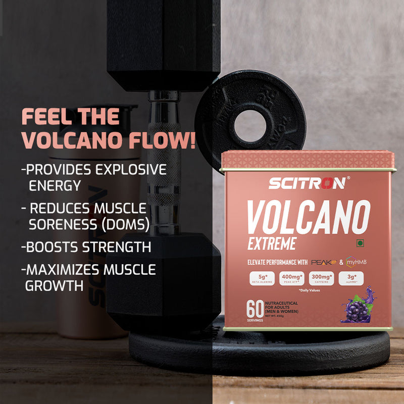 Scitron Volcano Extreme Pre-Workout (With PEAK ATP & MyHMB)