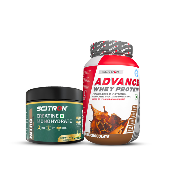 Scitron Advance Whey Protein (1kg) with Creatine Monohydrate 100g lemon