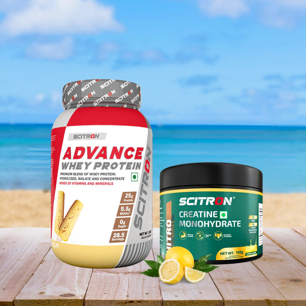 Scitron Advance whey 1kg Kulfi with Scitron Creatine Monohydrate 100g