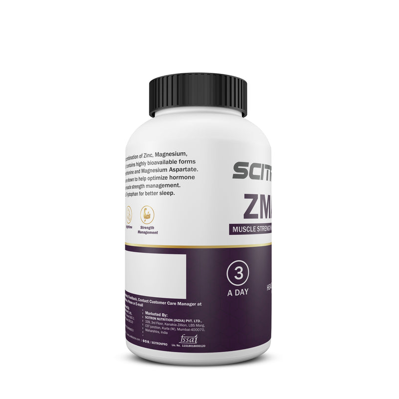 ZMA ( Zinc, Magnesium Aspartate, Vitamin B6 – 90 Capsules)